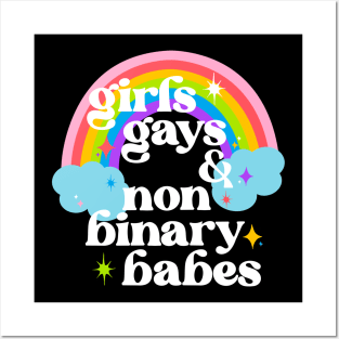 Girls, Gays, and Non-Binary Babes Posters and Art